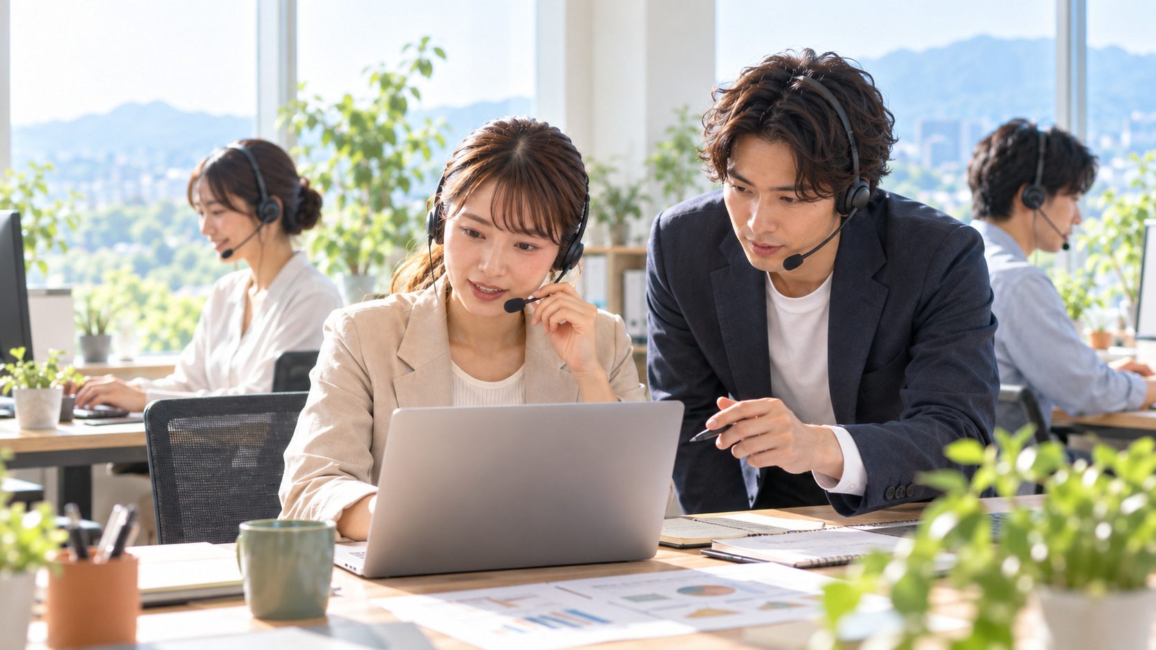 対応中のオペレーター